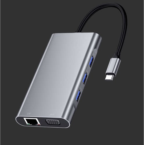 type-c扩展坞适用联想苹果macbook pro华为华硕笔记本电脑10合1