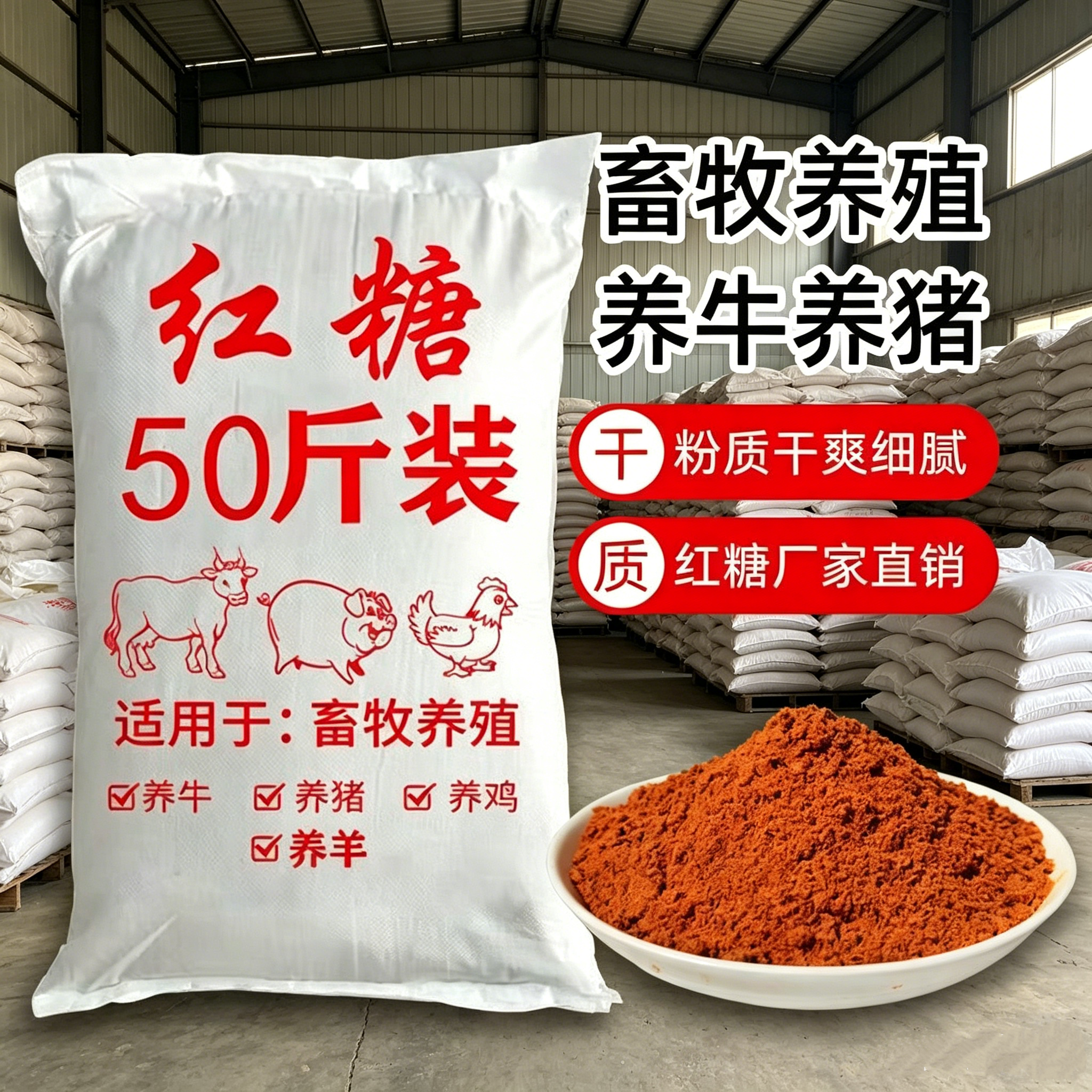 红糖粉发酵畜牧水产养殖种植兽用
