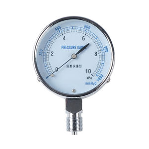 伊莱科(ELECALL)YE-75-20-1.6KPA膜盒压力表微压表千帕表燃气压
