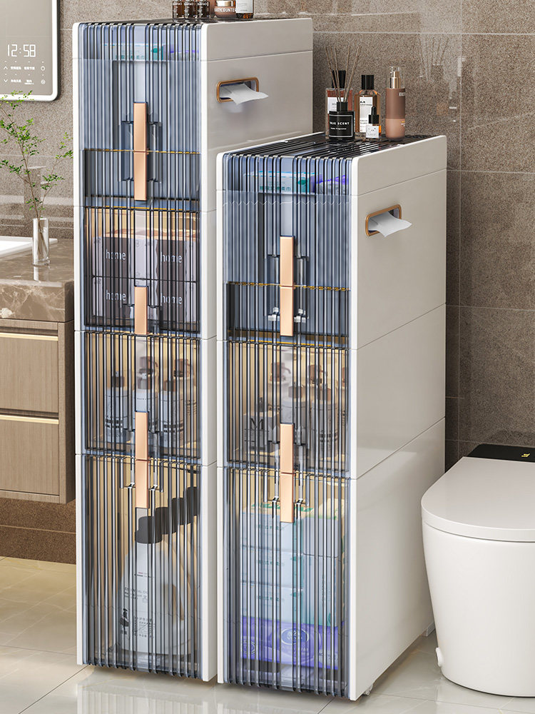 免安装卫生间夹缝收纳柜浴室置物架厕所洗手间储物柜储防水边柜子