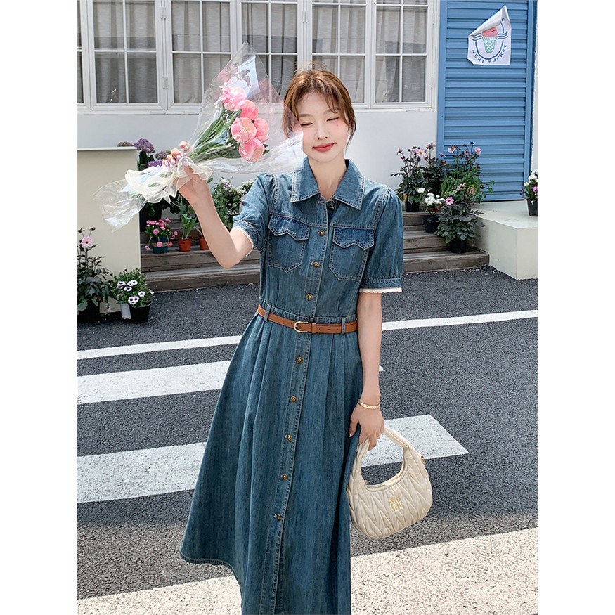 牛仔连衣裙女2025夏季新