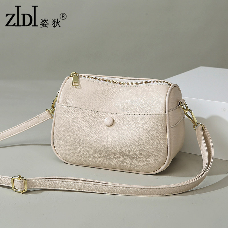 女包真皮斜挎小包包2026新款时尚通勤波士顿枕头包软皮单肩包牛皮