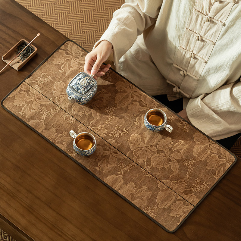 高端手工香云纱茶席中式真蚕丝防水干泡茶垫双面茶桌布垫隔热桌旗,餐饮具,茶道/零配,淘宝优惠券,粉丝福利购,淘宝优惠卷