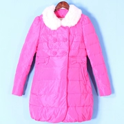 Thinking X Winter Brand Giảm giá Rex Rabbit Fur Cổ áo Eo cao Đôi áo ngực xuống 1007 - Xuống áo khoác