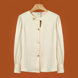 扣镂空前襟圆领衬衫 539西湖阁老 个性 春季 006 熠