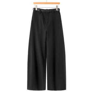 高腰垂坠感磨绒拖地宽脚厚裤 668 冬装 序 505 33%粘纤