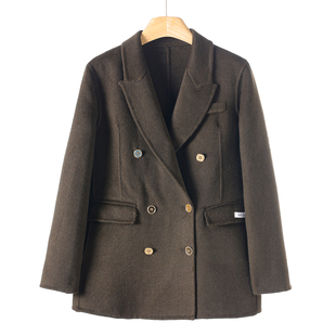 式 西湖阁老 全羊毛后开叉西装 冬装 双面呢大衣106 奇