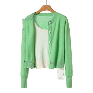 699 真情 26春装 假两件拼接套头针织外套084 73%粘纤