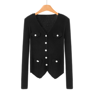 冬装 V领假口袋不规则套头毛衣013 87%绵羊毛 839