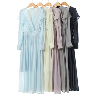 绍 1188 春装 幸 编织高腰过膝大摆连衣裙870 82%粘胶纤维