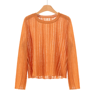 温柔含绵羊毛带亮丝针织衫 659 春装 栖 891 31%锦纶