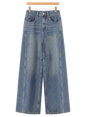 699西湖阁老【栖】春装 宽脚挺括垂坠感牛仔阔腿拖地裤066