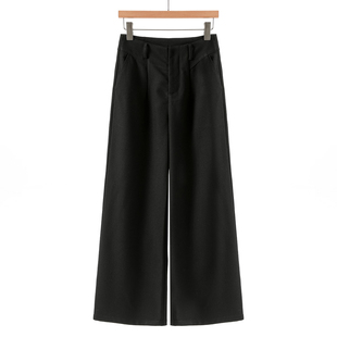 垂坠感御姐范斜插袋高腰阔腿裤 冬装 106 兰 569西湖阁老