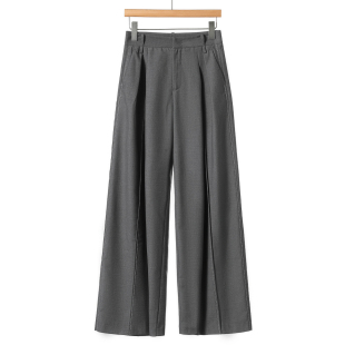 拼折遮胯垂感宽脚拖地裤 26春装 069 真情 669西湖阁老