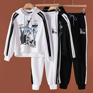 连帽插肩袖 春季 卫衣 抽绳松紧裤 550 西湖阁老 运动套装