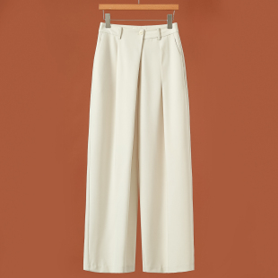 温柔娴熟极简风宽脚拖地裤 春装 316 芙 549西湖阁老