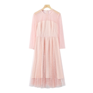 优雅气质高腰蕾丝长裙连衣裙070 轻奢春季 1799西湖阁老 缇