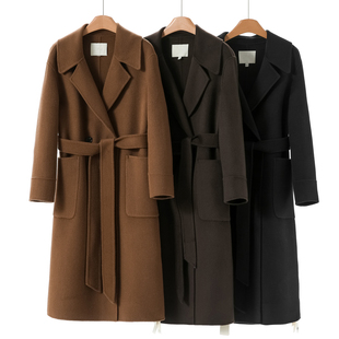 竖插口袋翻领长款 冬装 双面呢大衣102 栖 2399西湖阁老