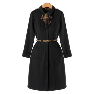 春装 梦 翻领单排扣腰带通勤风连衣裙713 40%粘纤 1250