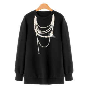 圆领套头印花简约休闲棉质卫衣863 冬装 699西湖阁老 莫Y