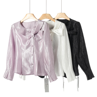 34%莱赛尔天丝纤维 收腰衬衫 卡拉 小荷叶领喇叭袖 515 春季 429