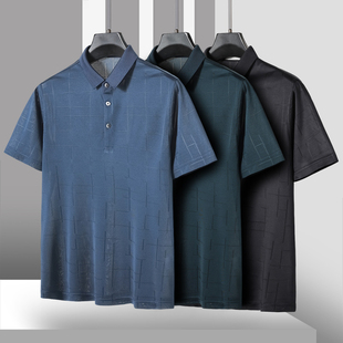 88%醋纤 垂坠感翻领短袖 11%桑蚕丝 夏装 T恤620 冰 1298男装