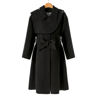 系带暗扣披肩法式 1699西湖阁老 绍 冬装 双面呢大衣851 迪