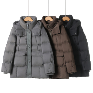 罗纹收口插肩袖 冬装 连帽拼接泡芙羽绒服822 寇 西湖阁老