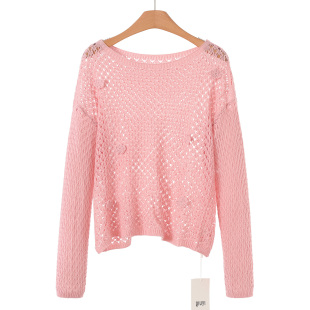 钩织立体花朵镂空渔网面针织衫 春装 375 熠 599西湖阁老