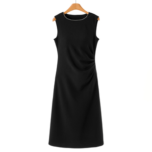 重工链条圆领套头收腰无袖 春装 连衣裙560 梦 8000西湖阁老