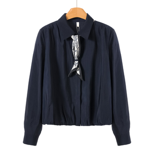 85%莱赛尔 翻领民族风花苞衣摆天丝衬衫 薇 绍 292 春装 279