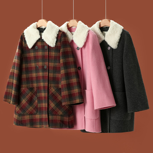 仿羊羔毛拆卸领双面呢大衣117 冬装 1699西湖阁老 熠