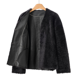 西班牙拉贡`羊毛革皮毛一体轻奢皮草069 冬装 西湖阁老 申