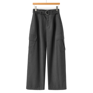 风阔腿休闲裤 769西湖阁老 配腰带有口袋工装 春装 111 莫Y
