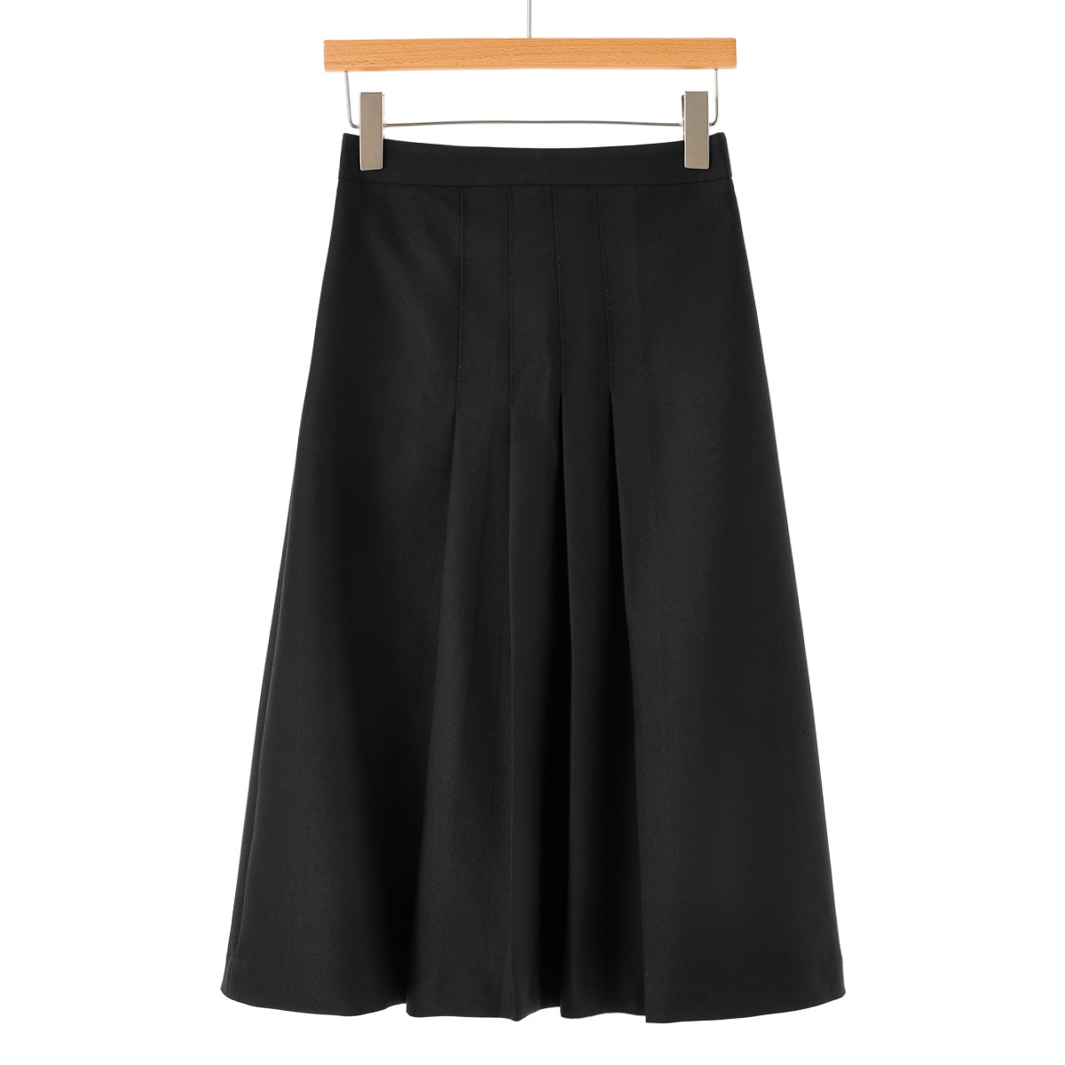 西湖阁老【都SML】春装 高腰纯色抽褶A字版半身裙600