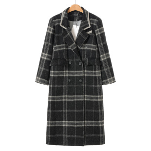 拼色西装 2490西湖阁老 绍 冬装 领格子长毛呢大衣105