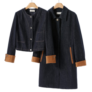 棉原色牛仔风衣短款 春装 外套系列组合352 栖 西湖阁老