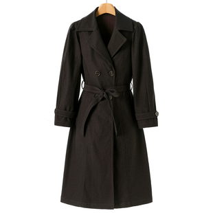 领双排扣长款 1299 风衣外套297 西装 迪春装 75%粘纤 梦