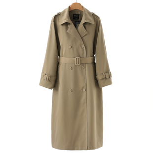 领纯色配腰带长款 999西湖阁老 西装 春季 风衣外套001 兰