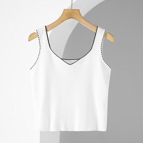 359西湖阁老【栖】春季 修身可外穿拼色打底背心针织衫184