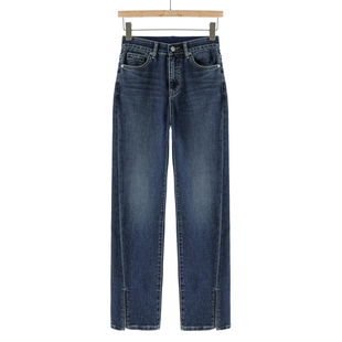 西湖阁老【MI】春装*绍  简洁日常穿搭开叉显瘦牛仔裤233