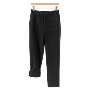 后腰松紧天丝含绵羊毛九分烟裤 西湖阁老 绍 冬装 035 采