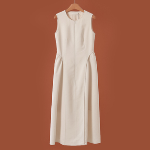 拼接过膝大摆拉链无袖 春装 连衣裙564 栖 769西湖阁老