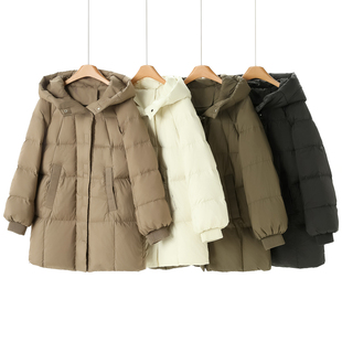 基础连帽款 鹅绒服 束口插肩袖 冬装 摁扣羽绒服603 申
