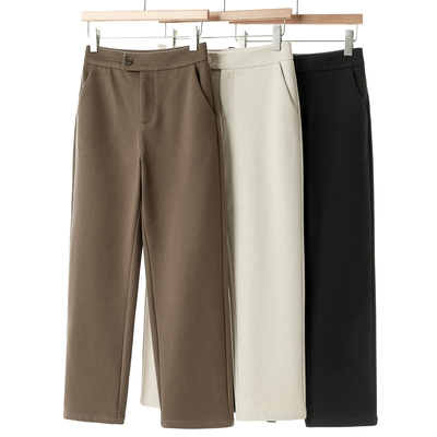 西湖阁老【卡拉】冬装 显高挑修身磨绒九分休闲厚裤627