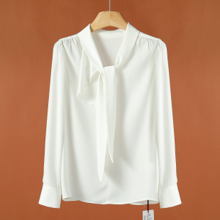 V领系带荷叶边淑女套头衬衫 春季 826 卡拉 379西湖阁老
