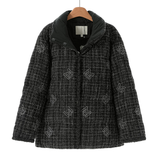 亮丝混织小香风一手长羽绒服311 冬装 1699西湖阁老 栖