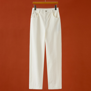 好搭白色牛仔裤 569西湖阁老 后腰松紧镰刀裤 春装 863 南