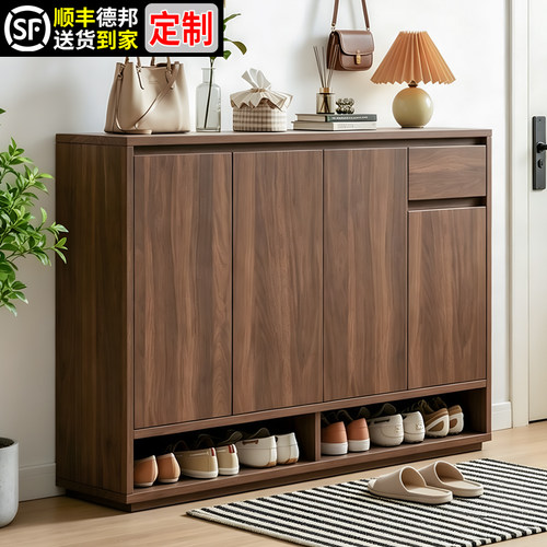 实木鞋柜家用门口玄关阳台储物柜