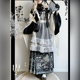 汉衿记原创哥特风汉洋折衷暗黑系少女秋冬日常马面汉服洛丽塔套装
